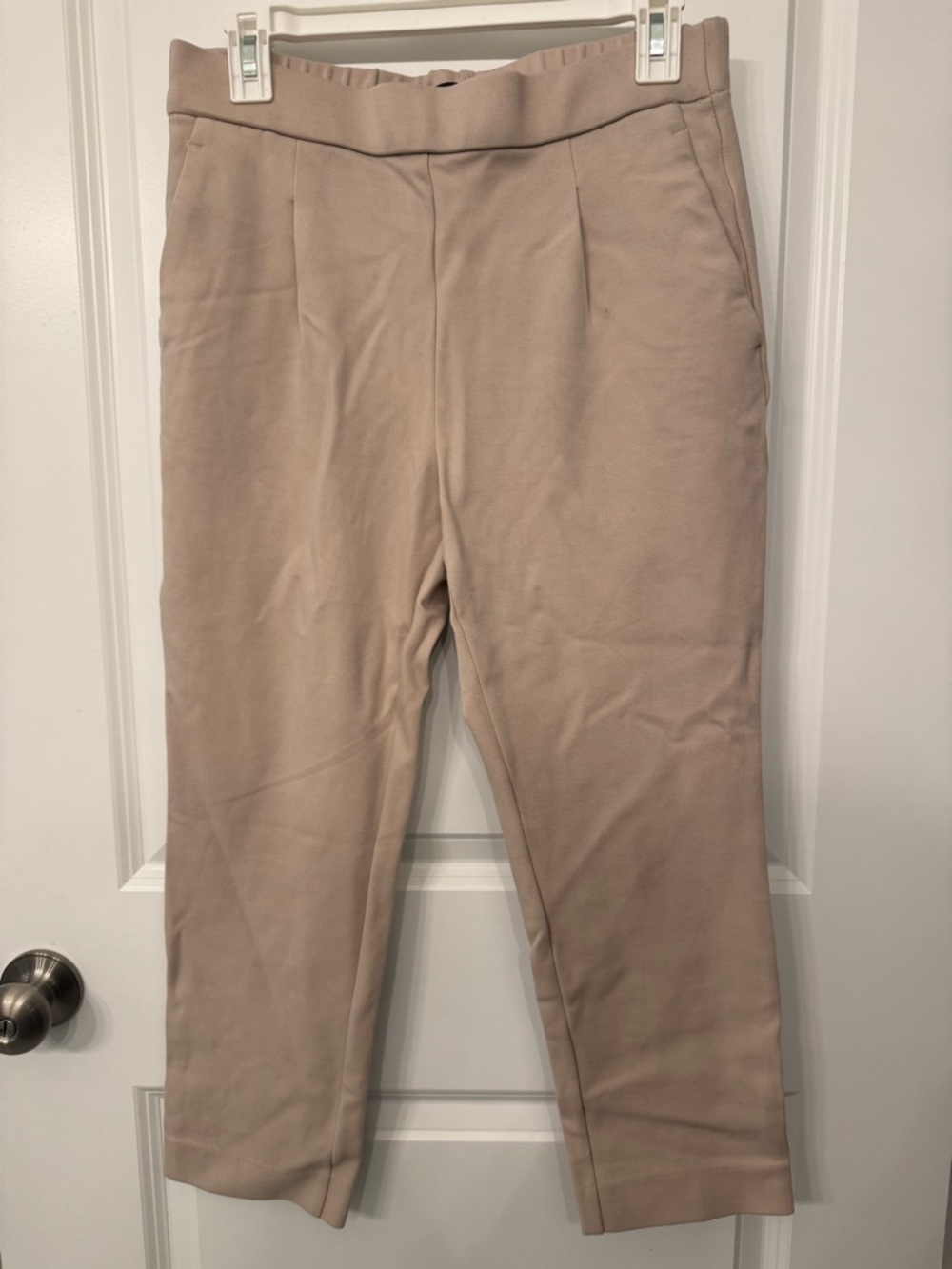 Ann Taylor Cropped Taupe Ankle Pants